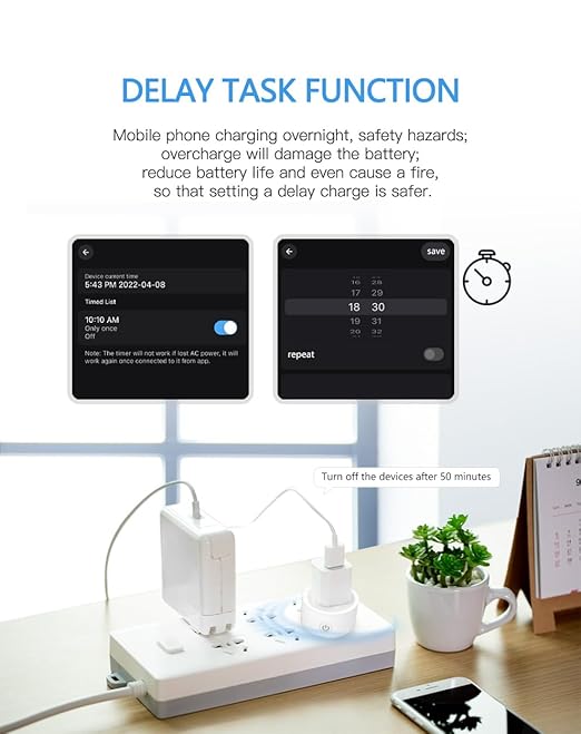 Smart Plug, Wi-Fi Outlet Socket Compatible with Alexa and Google Home, Automate APP, Timer Function, Voltage Measurement Function, (4 pcs)
