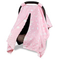 ManFaiSky Car Seat Cover Baby, Soft Carseat Covers Baby Girl, Multi-Use Nursing Cover & Infant Carseat Canopy, Pink