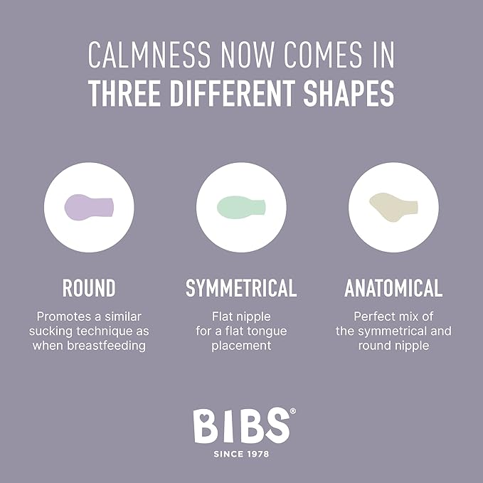 BIBS Pacifiers 0-6 Months | Colour Collection 2-Pack | BPA-Free Symmetrical Natural Rubber Nipple | Made in Denmark | Vanilla/Pine Color Pacifier