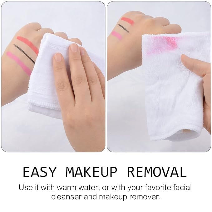 SINLAND Microfiber Facial Cloths Fast Drying Washcloth 12inch x 12inch White 2