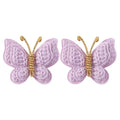 2 Pcs Butterfly Hair Bow Girl, Kid's Cute Hair Clips Barrettes Accessories for Infants Toddlers Baby Kids Fine Hair (Purple)