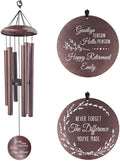 Retirement Wind Chimes Personalized, Happy Retirement Gifts for Woman/Man, Teacher/Worker, Custom Metal Wind Chimes for Parents/Older 36inch (Produced in USA)