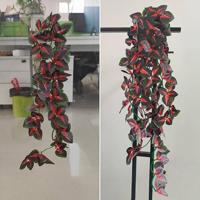 Dsoar 40cm/16in Aquarium Decorations Plants Artificial Fake Plastic Water Grass Plants for Fish Tank Aquarium Decor Artificial Hanging Plants