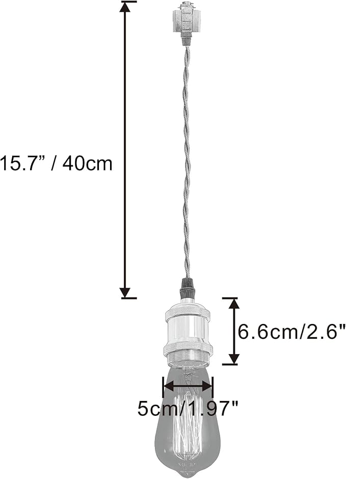 Kiven H-Type Wire Track LightPendants, 15.7 Inch Cord Length Black Weave Rope, Restaurant DecorativePendant Light Industrial Pendant Lamp 3 Pack,Bulb Not Included（Bright Gold）