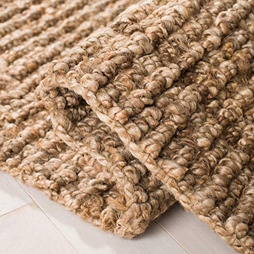 SAFAVIEH Natural Fiber Collection Runner Rug - 2'6" x 8', Natural Brown, Handmade Jute, Farmhouse Style, Chunky Textured Thick Pile (NF447A) - color: Natural, size: 2'6" x 8' (Runner)