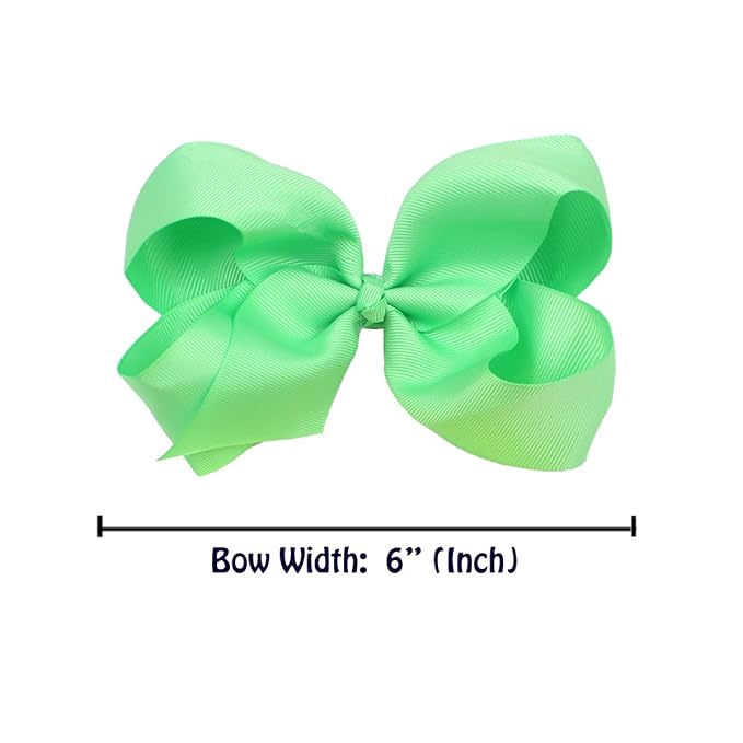 CÉLLOT Big Bows for Girls 40 PCS Grosgrain Ribbon Boutique 6 Inch Hair Bow Alligator Clips For Girls Teens Toddlers Kids in Pairs