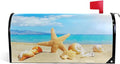 ALAZA Summer Beach with Starfish and Shells Magnetic Mailbox Cover MailWraps Garden Yard Home Decor for Outside Standard Size-18"x 20.8"