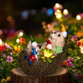 Natelf Solar Hedgehog Garden Statue Light Outdoor Decor with LED, Waterproof Lawn Ornaments for Yard, Patio, Backyard, Balcony - Cute Birthday Gift for Women, Mom, Grandma