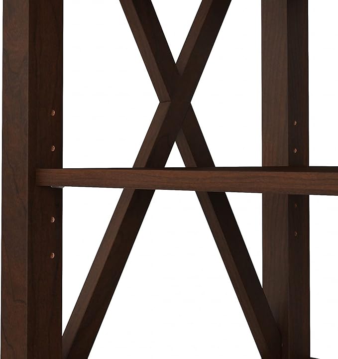 Bush Furniture Key West Tall TV Stand for 65 Inch TV in Bing Cherry, Farmhouse Entertainment Center with Storage