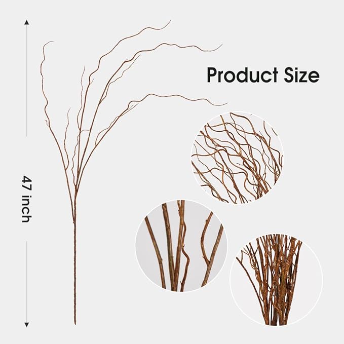 Artificial Plants Faux Greenery Eucalyptus Stems,Faux Branches for Vase Filler,Artificial Ficus Twig Branches Stems for Shop Garden Office Home Décor (6, Stems02)