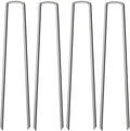 50 Pack Landscape Staples 12 inch,Heavy Duty Garden Stakes Pins Galvanized Landscape Fabric Staples Sod Ground Staple for Anchoring Weed Barrier Fabric