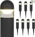 LED Landscape Bollard Pathway Light, 2W, DC 12V Low Voltage Path Lighting Outdoor Waterproof, Die-Casted Aluminum Housing for Garden Light, 3000K Warm White Pack of 8