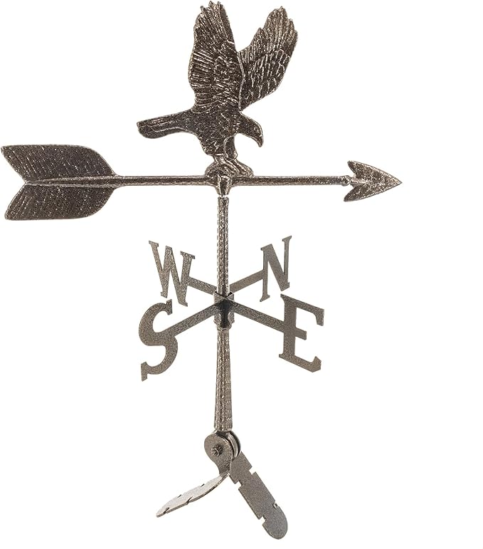 Montague Metal Products - Weathervane - Cast Aluminum Weathervane -Includes Roof Mount - 6 Colors Available (Eagle, Hammered Bronze)