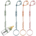 Toy Safety Straps, 4 Pack Silicone Sippy Cup Straps, Sippy Cup Leash for Baby, Keep Bottles and Sippy Cups Close at Hand and Off the Ground or Floor (4PACK, Sage/Ether/Blush/Muted)
