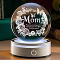 Mom 3D Crystal Ball Gifts for Mum Birthday Gift from Son, Daughter - Fun Christmas, Mothers Day, Retirement Gift Dutterfly Decorations for Mom 80MM