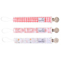 Copper Pearl Pacifier Clip 3-Pack: Premium Knit Binky Clips for Baby Girls and Boys - Stylish Stainless Steel Pacifier Holder Clip - Baby Pacifier Clips for No More Floor Drops - Goosie