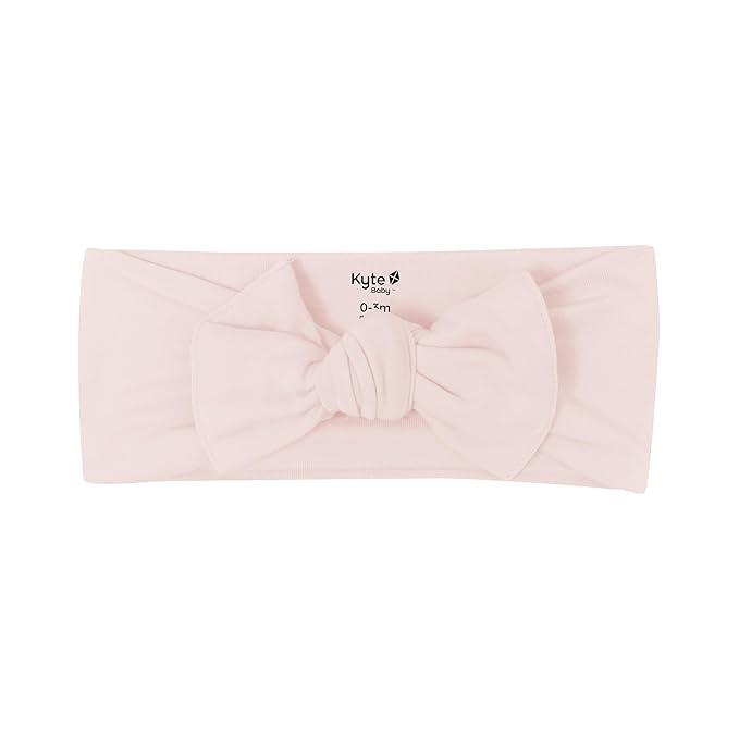 KYTE BABY Rayon Made From Bamboo Bow, (0-3 Months, Blush)
