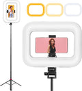 Phone Ring Light with 80" Tall Tripod Stand Built-in 8000mAh Battery Handheld Smartphone Photo Selfie Video Rig Lights 2700K-6500K for Tiktok, YouTube, Video Recording, Filmmaking, Vloging