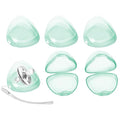 Nisxabebe Pacifier Case,6 Pack BPA Free Pacifiers Holder Case with Lanyard for Diaper Bag,Pacifiers Container Box for Baby Binky Nipple Travel,Essential Pacifier Accessories,Easy to Clean, Green