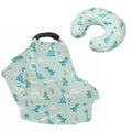 Cute Carseat Canopy for Babies Soft Breastfeeding Nursing Pillow Slipcovers Breathable Fits Snug On Infant 2PCS Baby Feeding Essentials