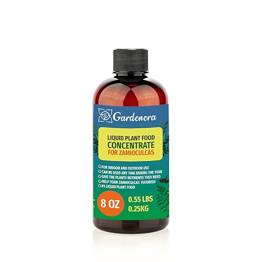 Gardenera Plant Growth Superfood for ZAMIOCULCAS with 18 Essential Vitamins & Minerals - Organic Plant Food Fertilizer - Micro-Fungi and Bio-Organisms for ZZ Plant Care & Growth Enhancement - 8oz