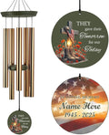 Memorial Wind Chimes, 36inch Personalized Wind Chimes, Sympathy Gifts, in Loving Memory of US Veteran/Soldier, in Loving Memory of Dad, Condolences Wind Chime (Produced in USA)