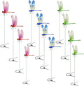 12 Pack Dragonfly Clip,Fake Dragonflies, Humming Bird Stakes Fake, Plastics Dragonfly for Garden Stakes Decor Yard Ornaments for Hat,Deer and Horse,Fly Scare Devices for Indoor Outdoor