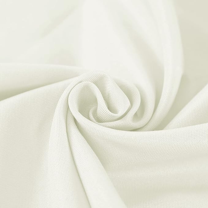 6 Pack Ivory Tablecloth 90 x 132 Inch Table Cloth for 6 Foot Rectangle Tables, Wrinkle Resistant Washable Polyester Fabric Table Covers for Party, Wedding,Dining,and Banquet