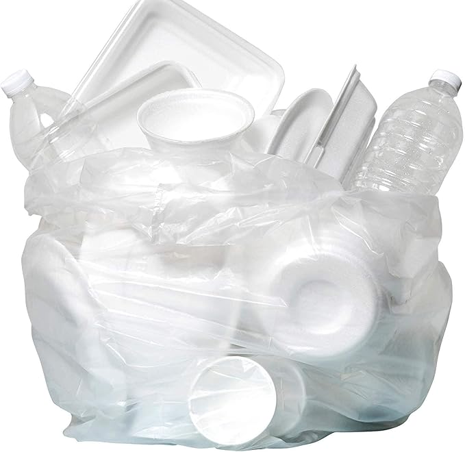Aluf Plastics High Density Trash Bags, 56 Gallon, 22 Micron,