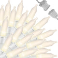 LAMPHOME 100 Count White Frost Christmas Lights,Mini Clear Lights 21ft White Wire Christmas Tree String Lights Set for Outdoor Indoor Christmas Decorations Wedding Decorations Valentines Day Decor