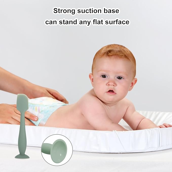 Baby Diaper Cream Spatula, 3 pack Baby Butt Paste Spatula, Diaper Cream Applicator for Newborn Babies, Diaper Cream Brush Suitable for Aquaphor Desitin