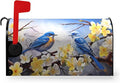 Spring Mailbox Covers Magnetic Standard Size Bluebirds Mailbox Post Cover Summer Floral Bird Mailbox Wraps Bluebird Decor Waterproof for Garden Yard 21x18 Inch