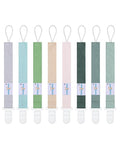 babygoal Baby Pacifier Clips 8 Pack, Pacifier Holder Clip Fits for Most Pacifier and Binkies-Neutral Color
