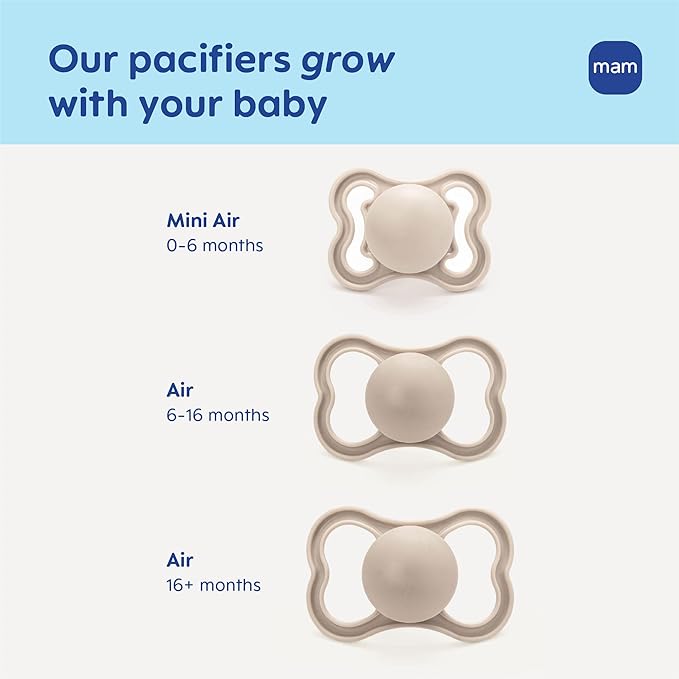 MAM Variety Pack Baby Pacifier, Includes 3 Types of Pacifiers, Nipple Shape Helps Promote Healthy Oral Development, 3 Pack, 0-6 Months, Girl