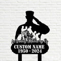 Custom Soldier Memorial Stake – USA Army Metal Grave Marker, Veteran Garden Yard Stake Outdoor Decor (Fallen Soldier Memorial)