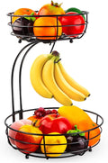 Auledio Iron 2-Tier Countertop Fruit Vegetables Basket Bowl Storage
