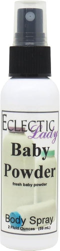 Eclectic Lady Baby Powder Body Spray, 2 ounces, Body Mist for Women with Clean, Light & Gentle Fragrance, Cologne with Soft, Subtle Aroma For Daily Use