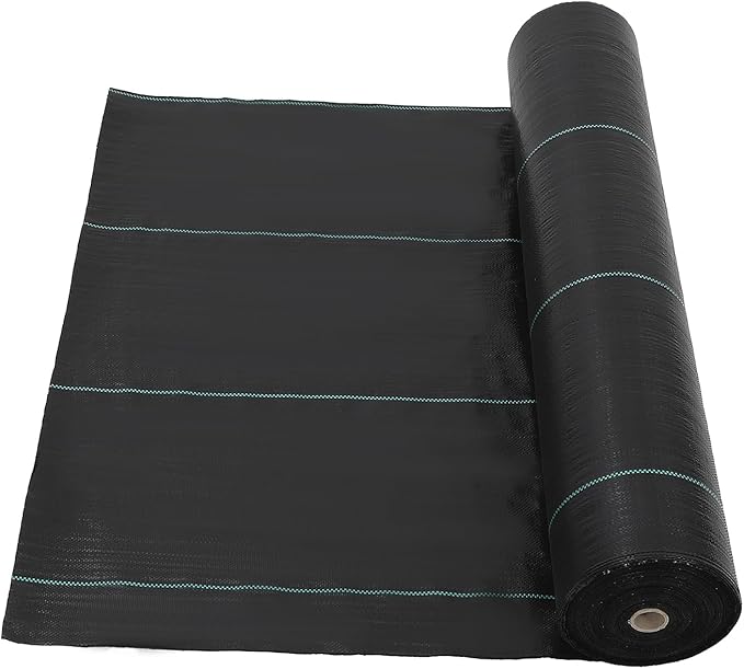 6.5ft x 330ft Weed Barrier Landscape Fabric Heavy Duty, Premium 3.2oz Ground Cover Weed Block Gardening Mat, Easy Setup & Superior Weed Control