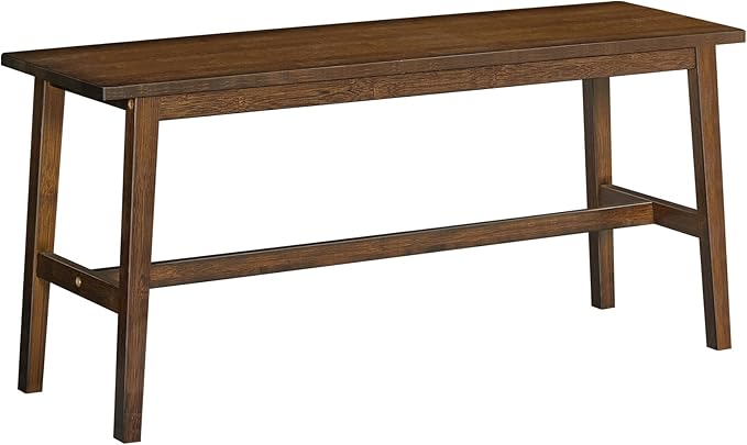 HOOBRO 39.3'' Bamboo Dining Bench, Farmhouse Kitchen Table Bench, Kitchen & Living Room Furniture, Easy to Assemble, Sturdy and Stable, Mocha MA03CD01G2