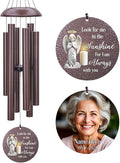 Sympathy Wind Chimes, Personalized Wind Chime for Loss of Loved Father/Mother, Commemorative Memorial Angel Bereavement Condolences Gifts for Funeral 36inch (Produced in USA)