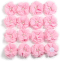50 Pcs 2" Mini Chiffon Flowers with Rhinestones for Baby Girls Hair Accessories Artificial Fabric Flowers for Headbands Craft Projects (Pink)