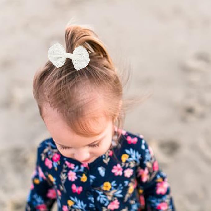 AQOKKA Baby Girl Headbands with Bows Soft Nylon Newborn Toddler Hairbands Handmade Baby Hair Accessories for Infant Girls Kids