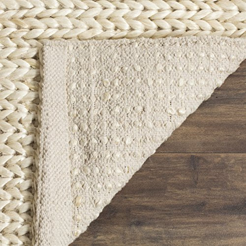 SAFAVIEH Natural Fiber Collection Runner Rug - 2' x 8', Cream, Sisal, Woven Design with Border (NF525A) - color: Creme, size: 2' x 8' (Runner)