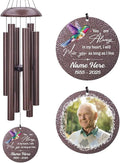 Personalized Wind Chime Memorial, Metal Wind Chime Deep Tone, Wind Chimes for Loss of Loved Father/Mother/Lover, Commemorative Sympathy Bereavement Gifts, Product in USA