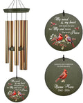 Personalized Sympathy Wind Chime, Memorial Gifts Wind Chimes for Loss of Loved One, Commemorative Sympathy Bereavement Gifts for Condolences/Funeral, Product in USA