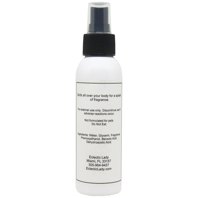 Eclectic Lady Baby Powder Body Spray, 2 ounces, Body Mist for Women with Clean, Light & Gentle Fragrance, Cologne with Soft, Subtle Aroma For Daily Use
