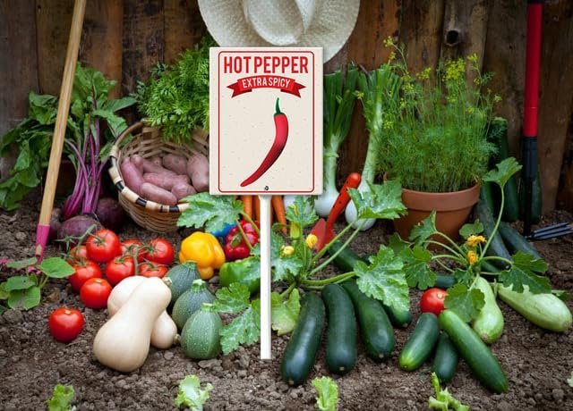 Eveokoki Aluminum Seed & Plant Labels - Plant Markes for Seedlings-Plant Tags for Pots - Garden Signs for Vegetable - Durable Markers for Plants Outdoor Waterproof - Garden Decor for Farmhouse