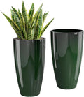 QCQHDU 21 inch Tall Planters for Outdoor & Indoor Plants, 2 Pack Sturdy Plant-Flower-Tree Pots for Front Porch Patio Deck Living Room Decor