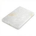 Lierlava Natural White Quartz Cutting Board - 11.8" x 7.9" x 0.7" Translucent Stone Pastry Board for Baking & Chocolate, Elegant Quartz Cheese Plate & Serving Tray, Unique Housewarming Gift