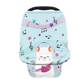 Forchrinse Funny Alpaca Llama Music Note Infant Carseat Canopy Nursing Cover for Baby Girls Boys,Stretchy Baby Car Seat Cover Nursing Cover Breastfeeding Scarf